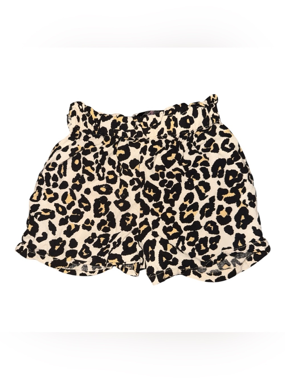 Rare Editions Kids Leopard Shorts Size 5 Little Girls Animal Print Safari Summer